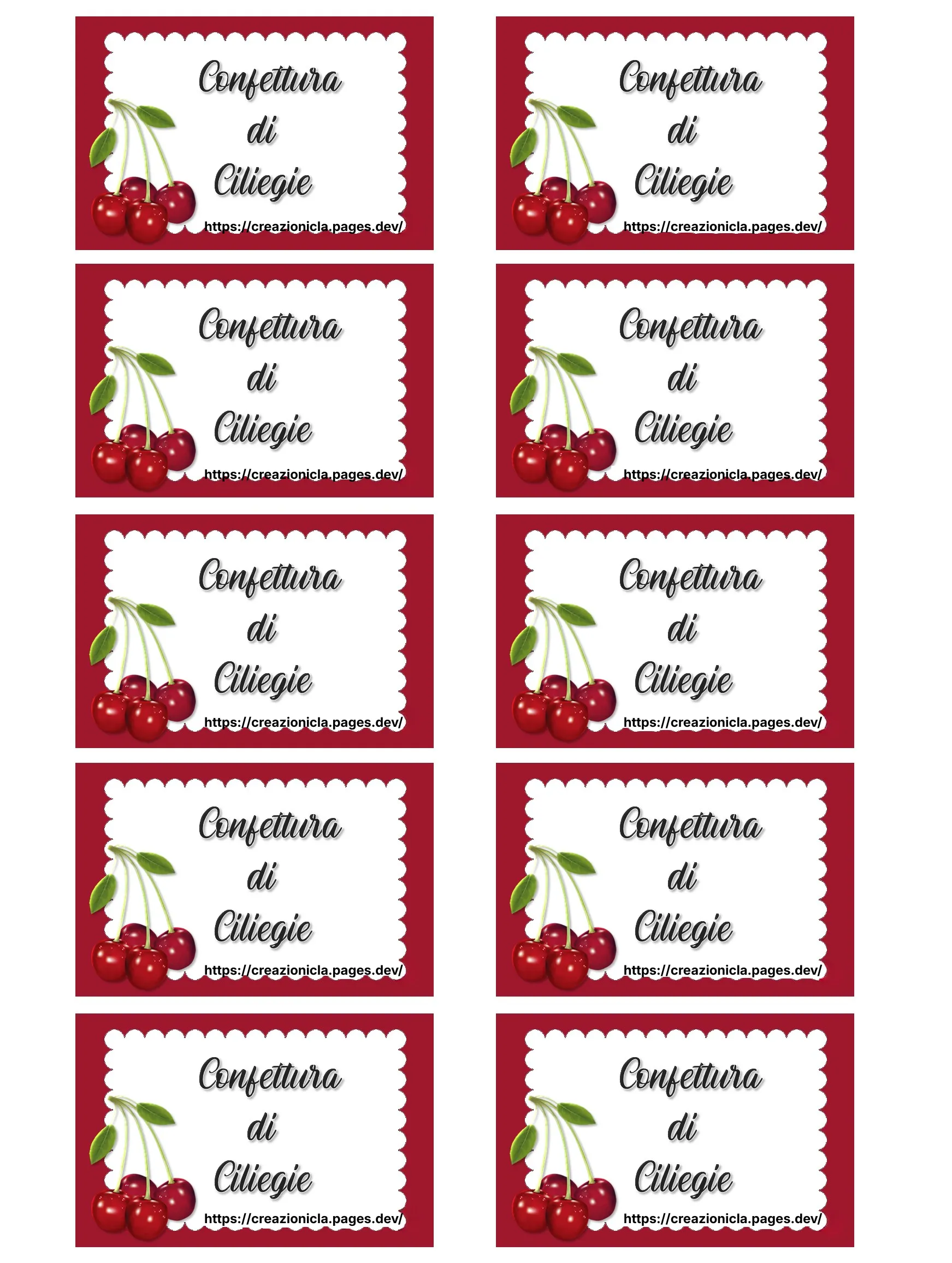 Etichette Confettata Stampabili Gratis