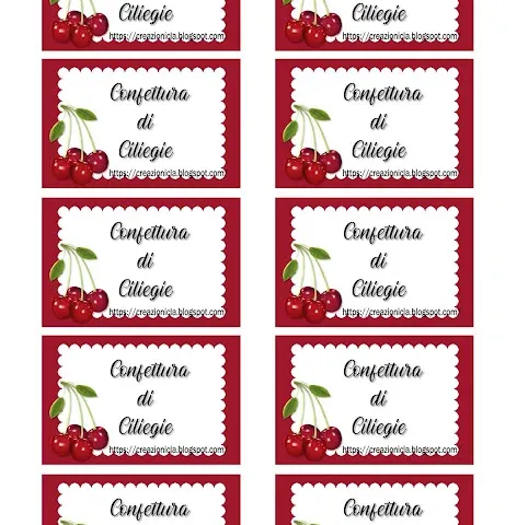 Etichette per confettura