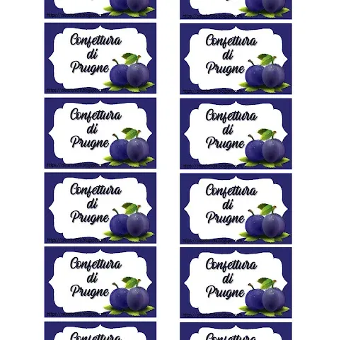Etichette per confettura