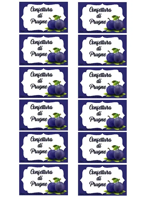 Etichette per confettura