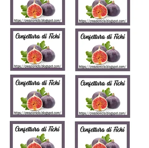 Etichette per confetture