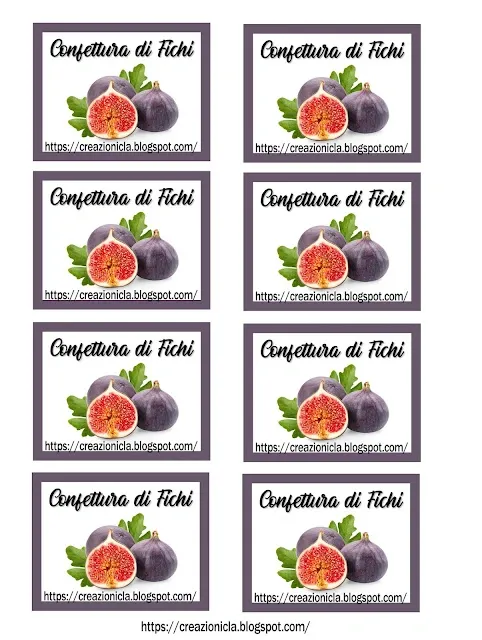 Etichette per confetture