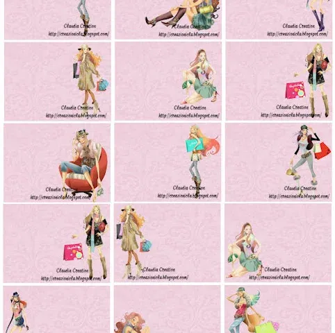 Etichette scuola Fashion Girl