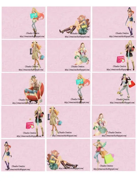 Etichette scuola Fashion Girl