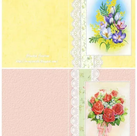 Flowers card freebie