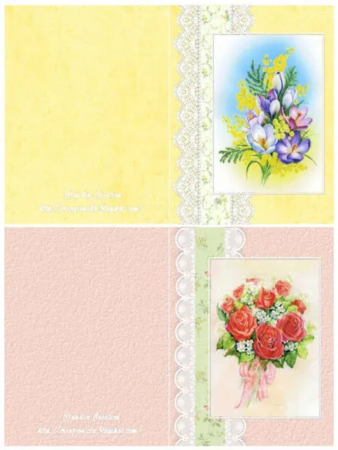 Flowers card freebie