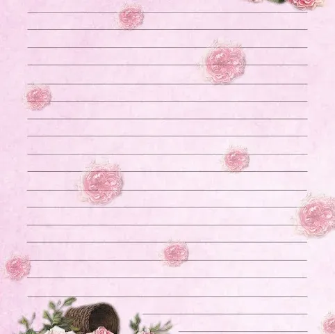 Carta da lettere fiorita