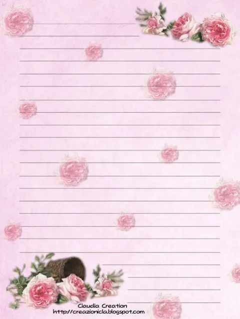 Carta da lettere fiorita