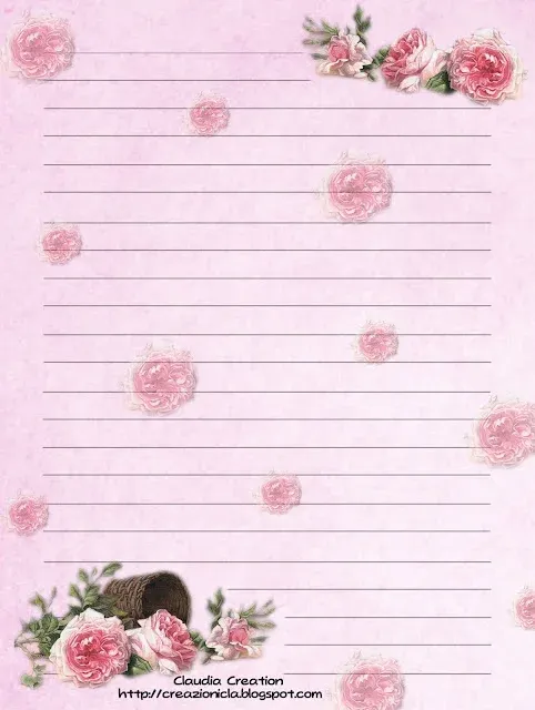 Carta da lettere fiorita