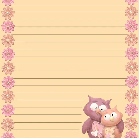 Carta da lettere gufetti