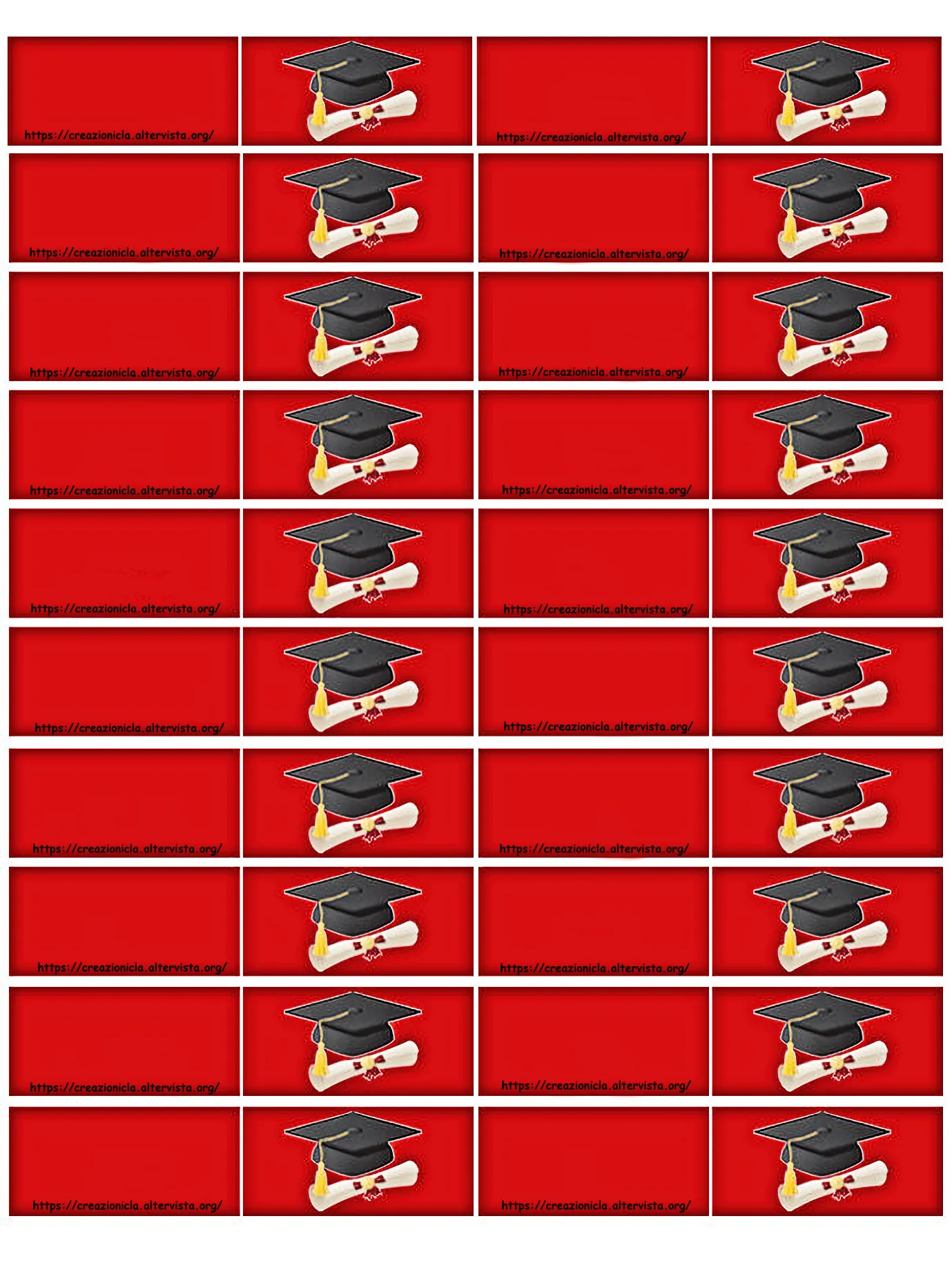 Bigliettini Bomboniere Laurea Stampabili Gratis - immagine 1