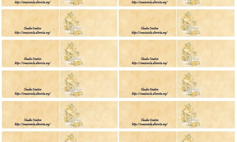 Bigliettini bomboniere sposi