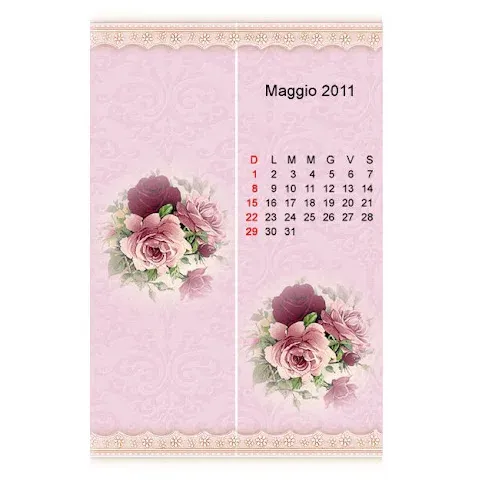 Segnalibro calendario maggio 2011