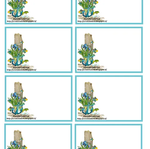 Etichette stampabili tema mare