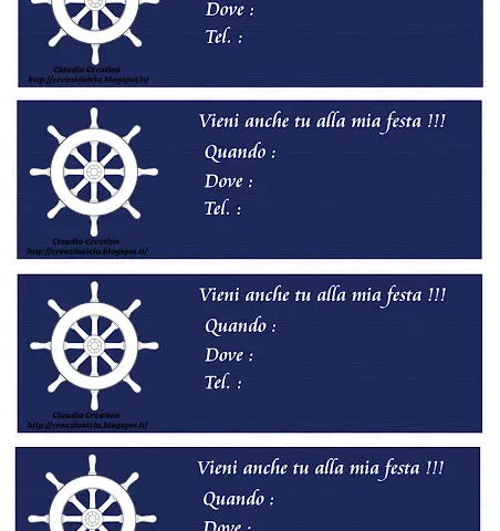 Inviti per festa stampabili