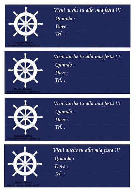 Inviti per festa stampabili