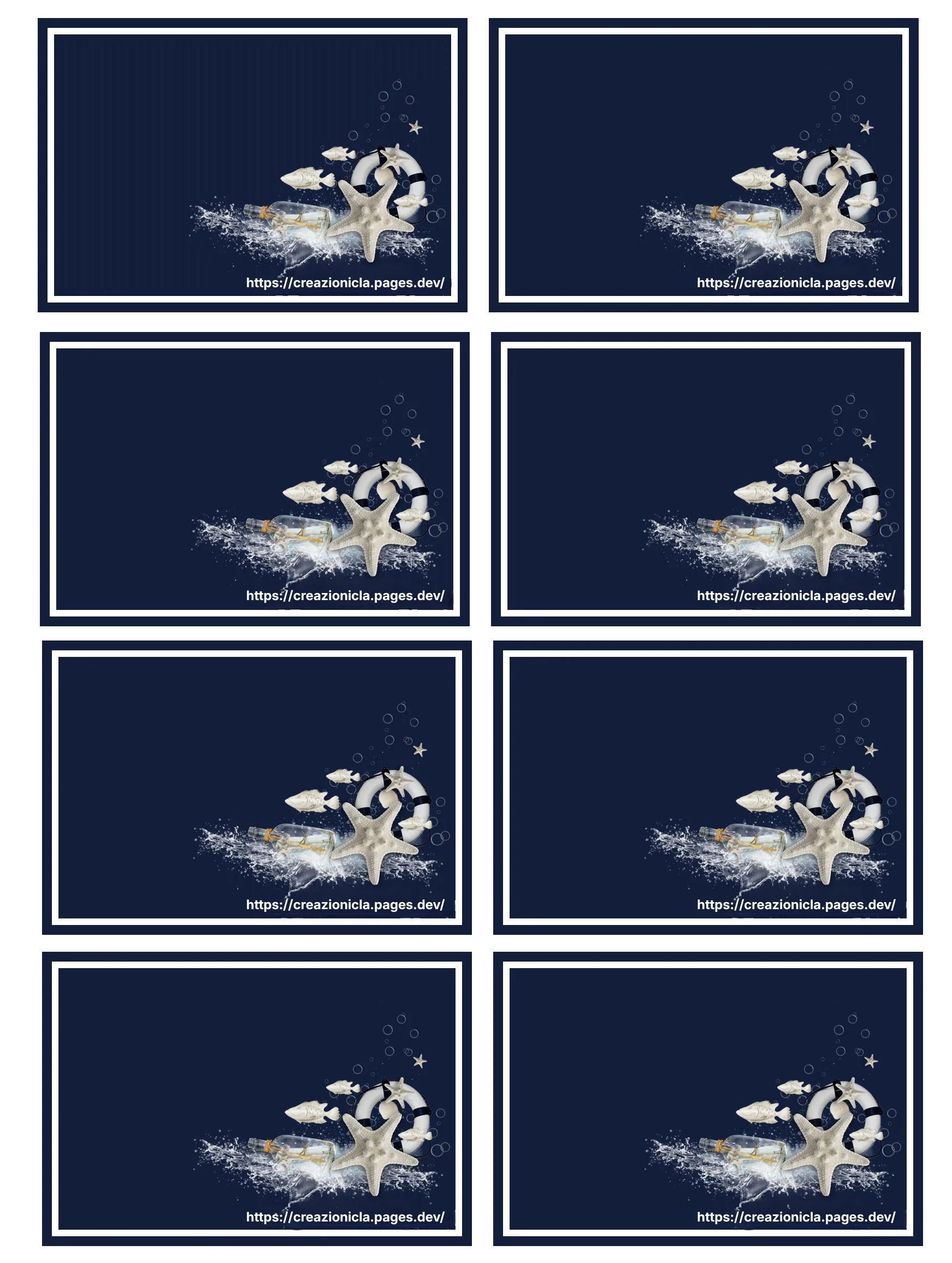 Etichette Tema Mare Tema Marino Stampabili Gratis