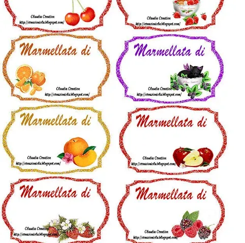 Etichette Marmellata
