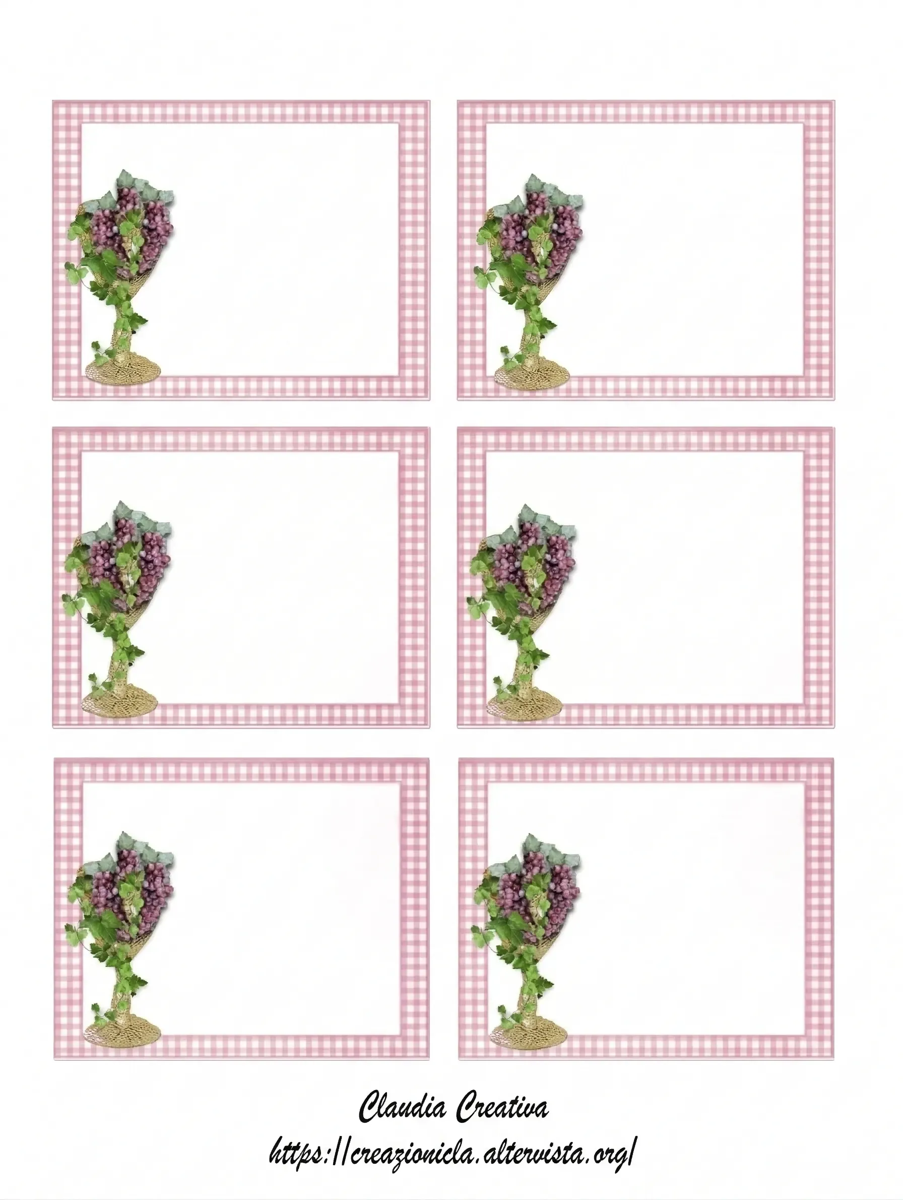 Etichette per vino stampabili