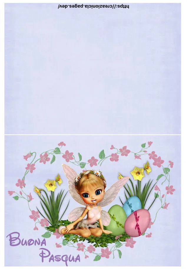 Cartolina Pasqua Stampabile Gratis