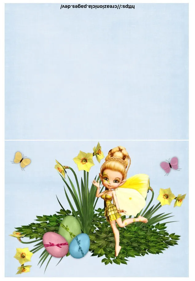 Cartolina Pasqua Stampabile Gratis