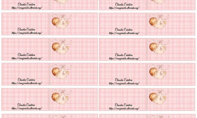 Bigliettini bomboniere baby