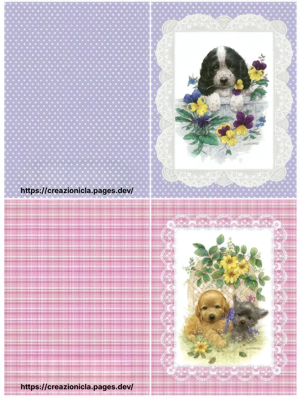 Cartoline con Cuccioli Stampabili Gratis — immagine 3