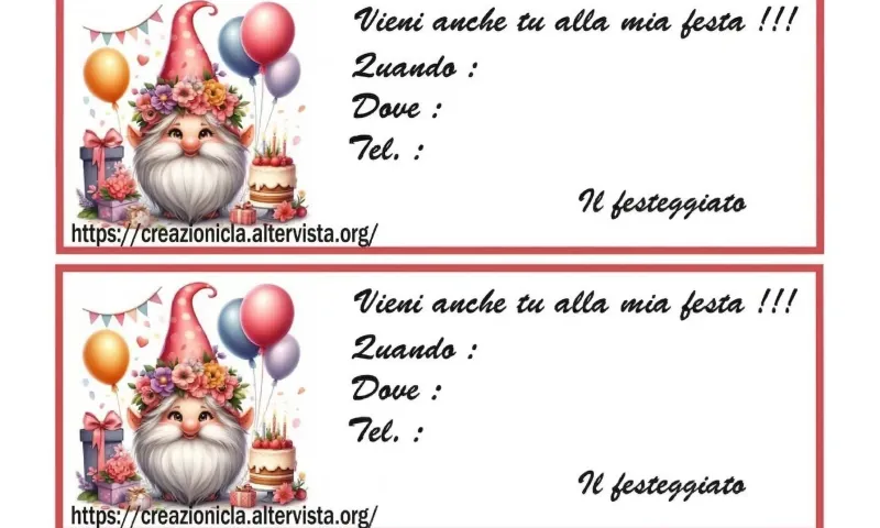 Inviti festa bimbi