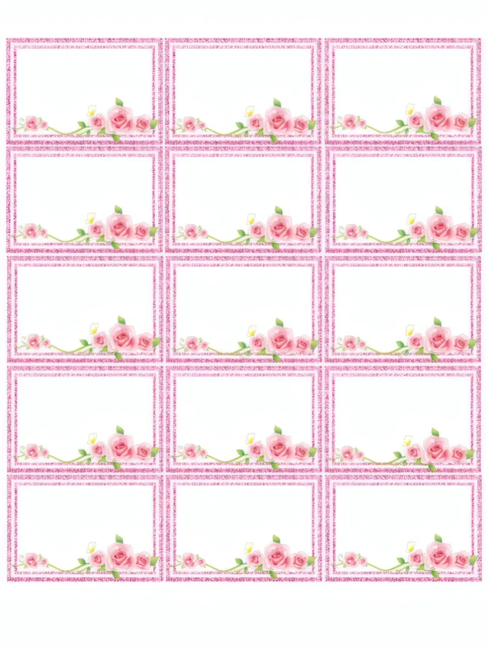 Etichette Rosa Stampabili Gratis