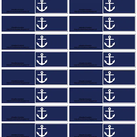 Bigliettini per bomboniere stampabili stile marino