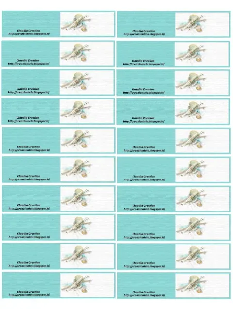 Bigliettini bomboniera tema mare