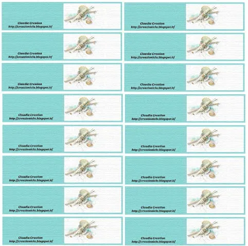 Bigliettini bomboniera tema mare