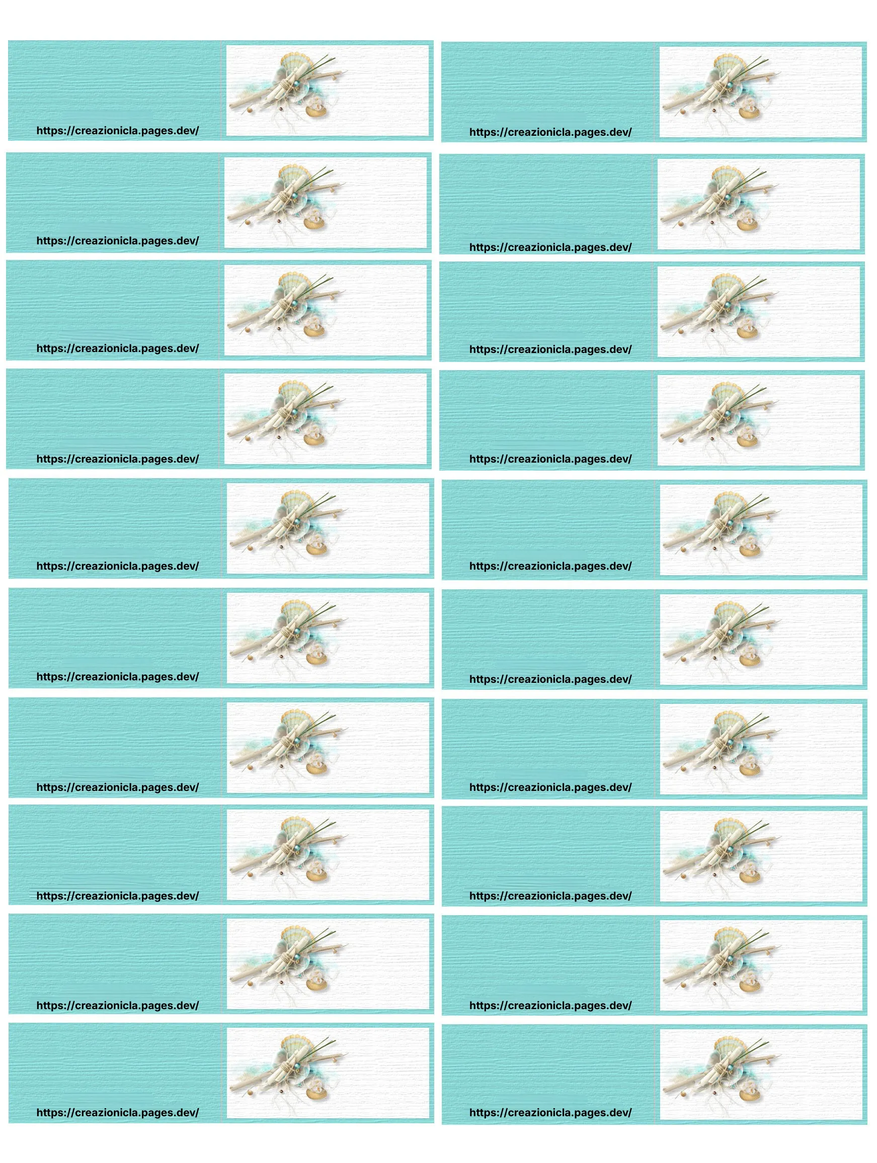 Tema Mare Stampabile Gratis