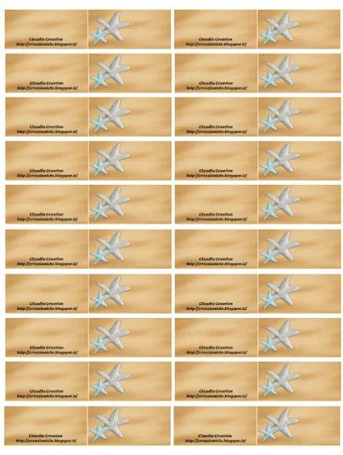 Bigliettini per bomboniere stampabili stile marino