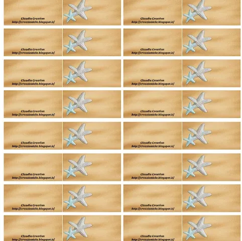 Bigliettini per bomboniere stampabili stile marino