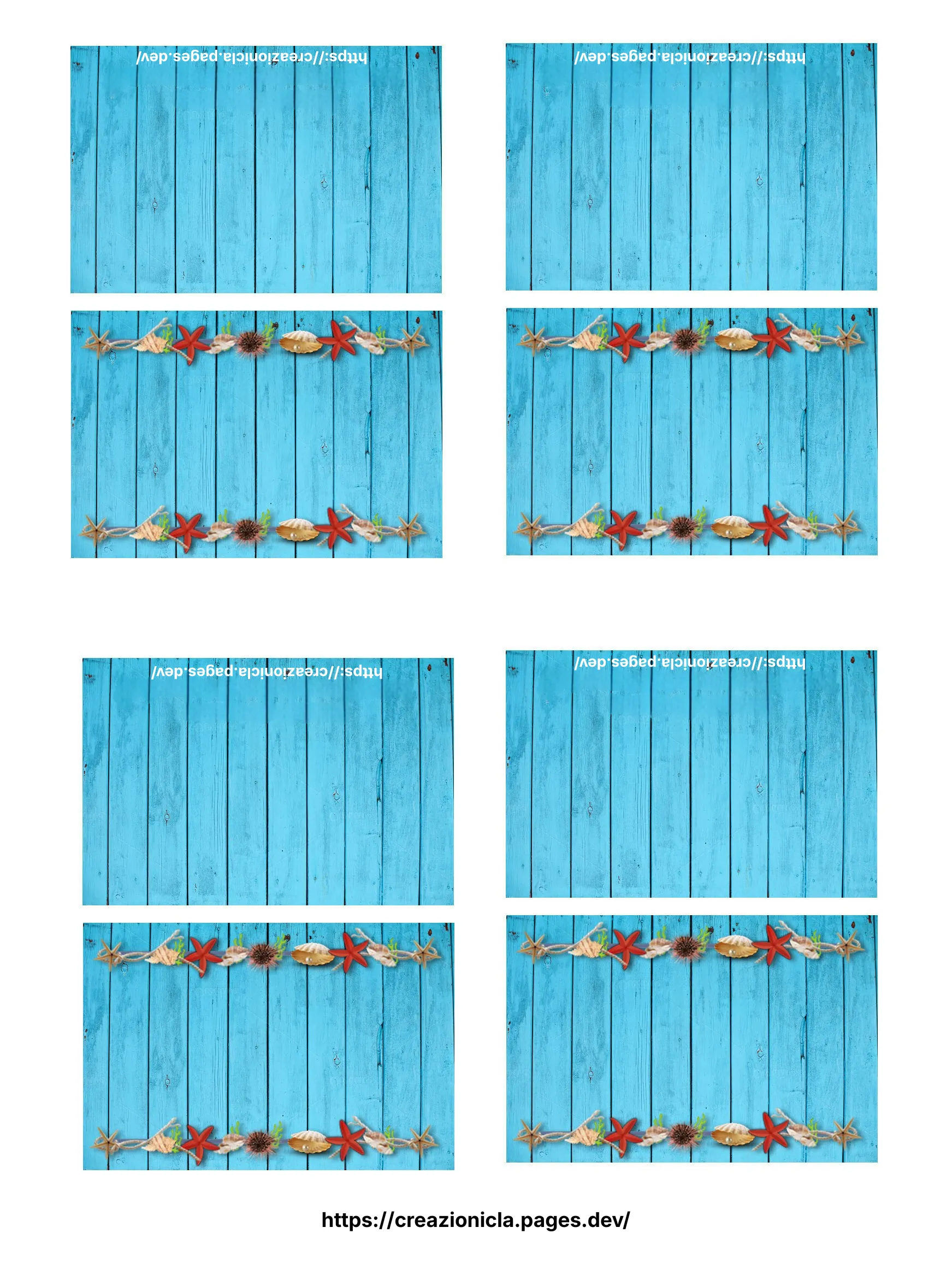 Segnaposto Tema Mare Tema Marino Stampabile Gratis