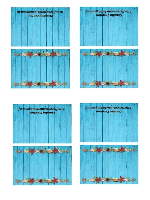 Segnaposto tema marino