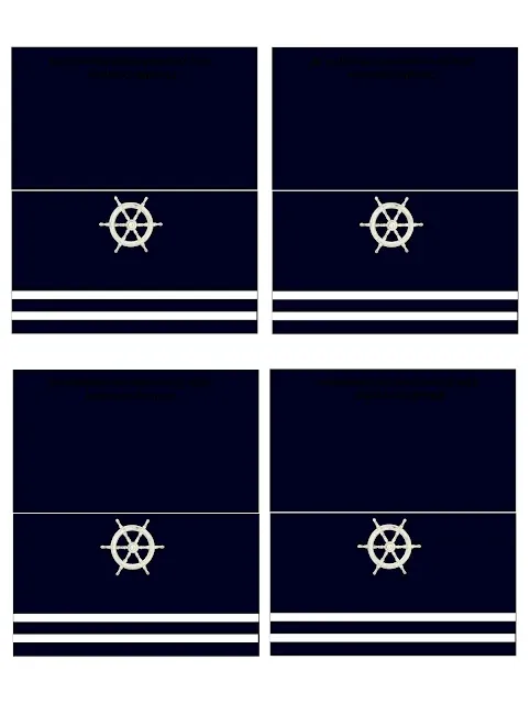 Segnaposto tema marino