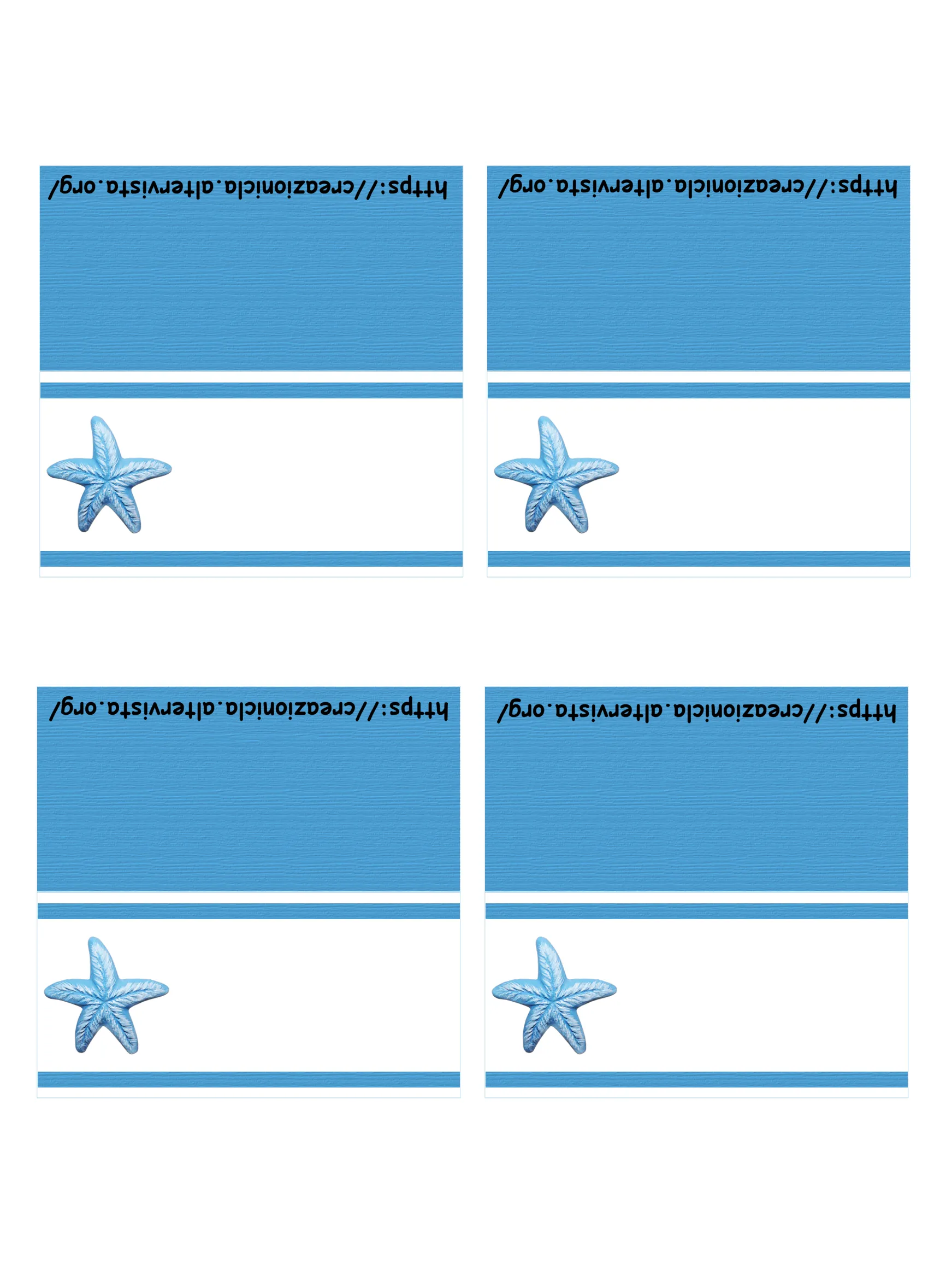 Segnaposti tema mare