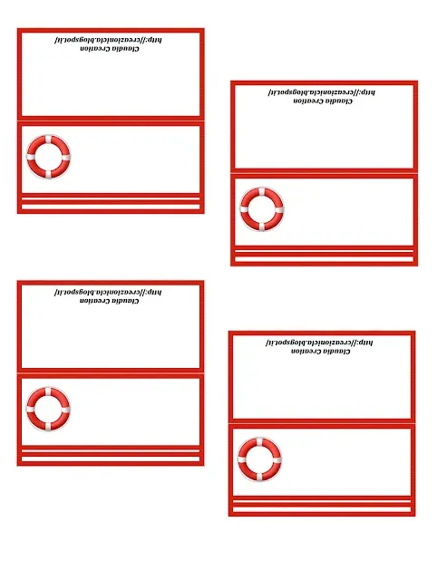 Segnaposti tema marino