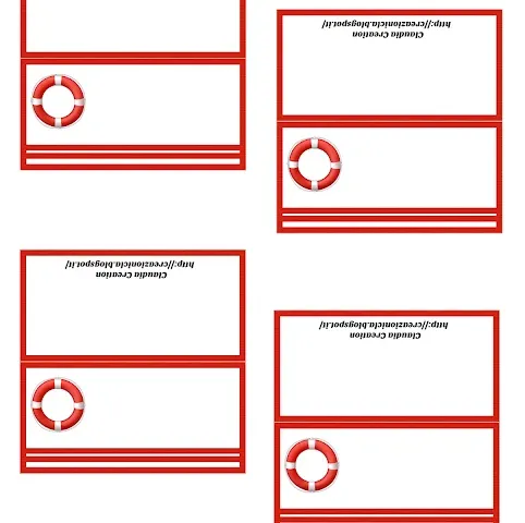 Segnaposti tema marino