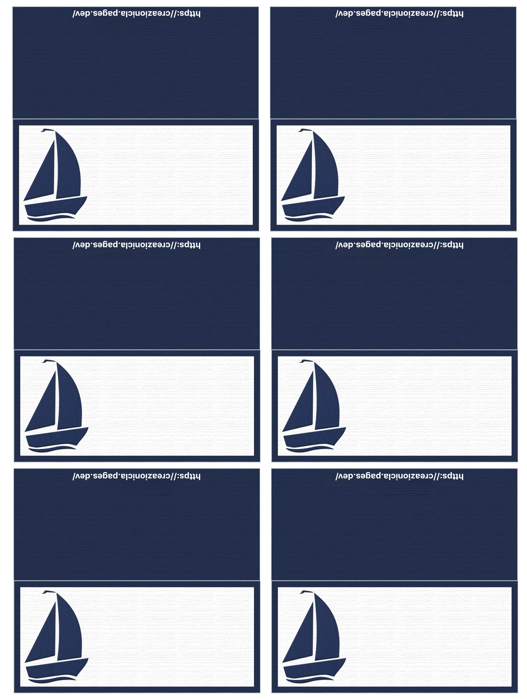 Segnaposto Tema Mare Stampabile Gratis