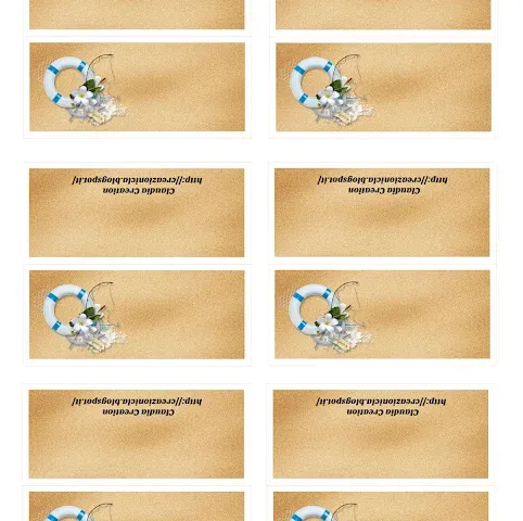 Segnaposto tema marino