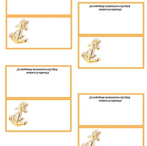 Segnaposto tema marino