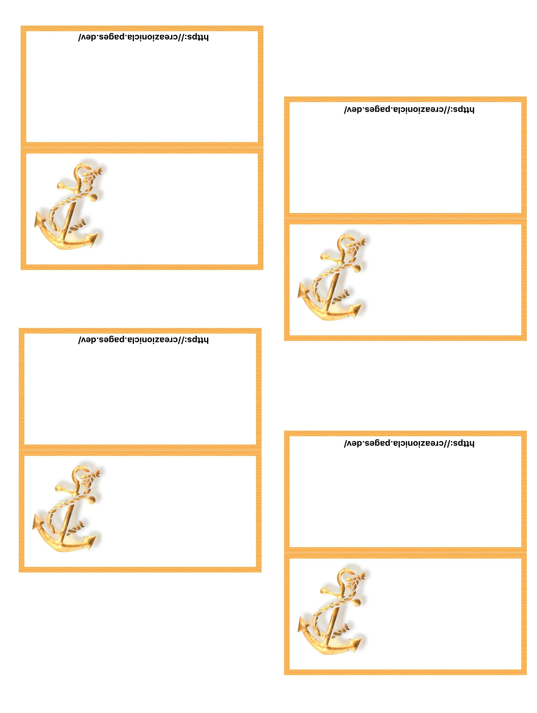 Segnaposto Tema Mare Tema Marino Stampabile Gratis