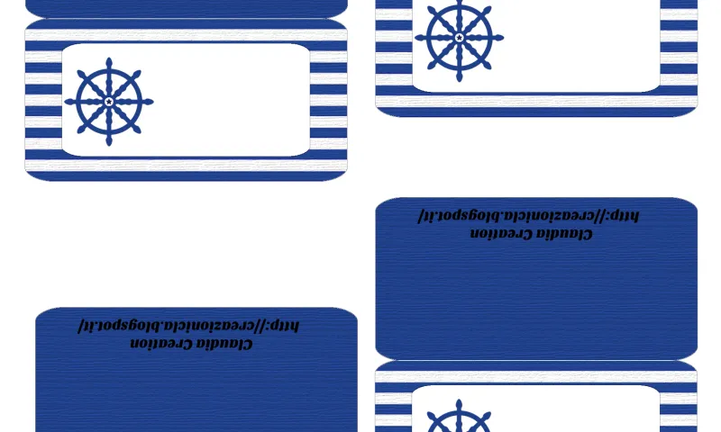 Segnaposti stampabili tema mare