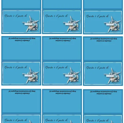 Segnaposti stampabili