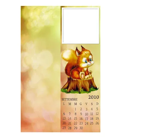 Segnalibri calendario mensile