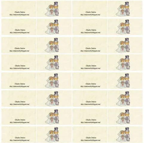 Bigliettini bomboniere sposi