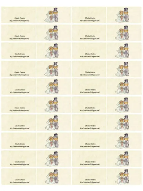 Bigliettini bomboniere sposi